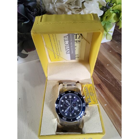 Invicta Pro Diver Chronograph Flame Fusion Crystal Blue Dial Stainless Watch main image 6